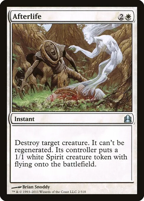 Afterlife, carta Magic di tipo Instant illustrata da Brian Snõddy
