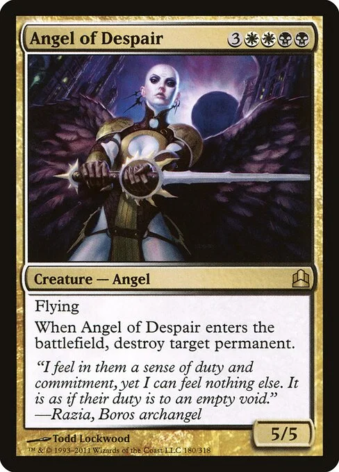 Angel of Despair, carta Magic di tipo Creature — Angel illustrata da Todd Lockwood