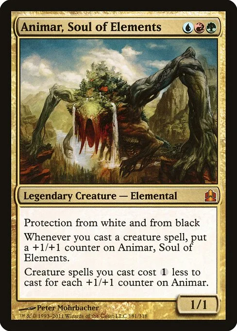 Animar, Soul of Elements, carta Magic di tipo Legendary Creature — Elemental illustrata da Peter Mohrbacher