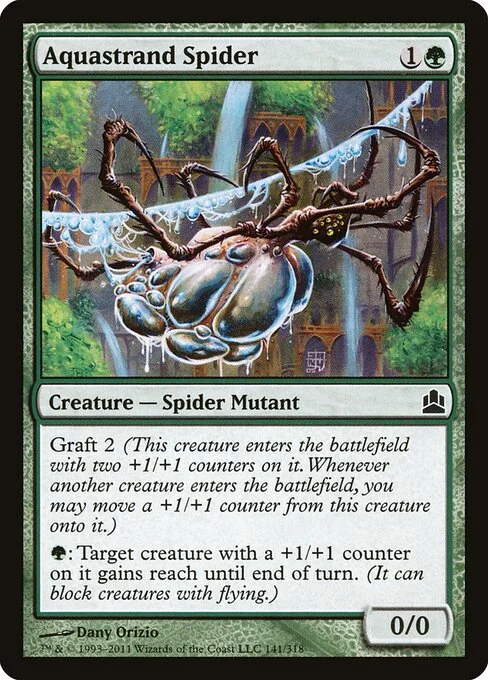 Aquastrand Spider, carta Magic di tipo Creature — Spider Mutant illustrata da Dany Orizio