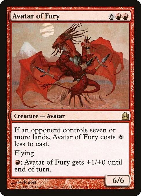 Avatar of Fury, carta Magic di tipo Creature — Avatar illustrata da rk post