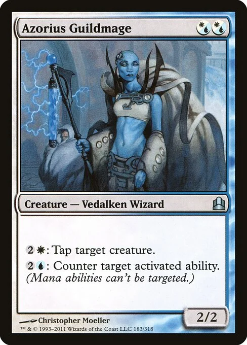 Azorius Guildmage, carta Magic di tipo Creature — Vedalken Wizard illustrata da Christopher Moeller