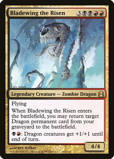 Bladewing the Risen, carta Magic di tipo Legendary Creature — Zombie Dragon illustrata da Kev Walker
