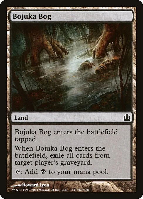 Bojuka Bog, carta Magic di tipo Land illustrata da Howard Lyon