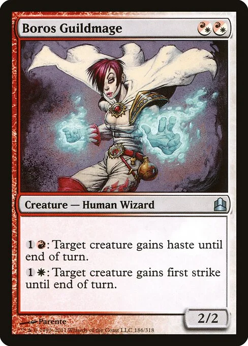Boros Guildmage, carta Magic di tipo Creature — Human Wizard illustrata da Paolo Parente