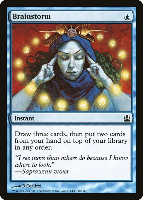 Brainstorm, carta Magic di tipo Instant illustrata da DiTerlizzi