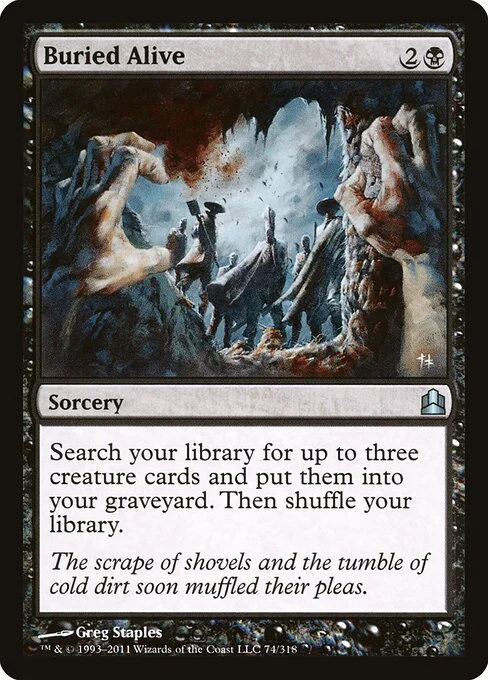 Buried Alive, carta Magic di tipo Sorcery illustrata da Greg Staples
