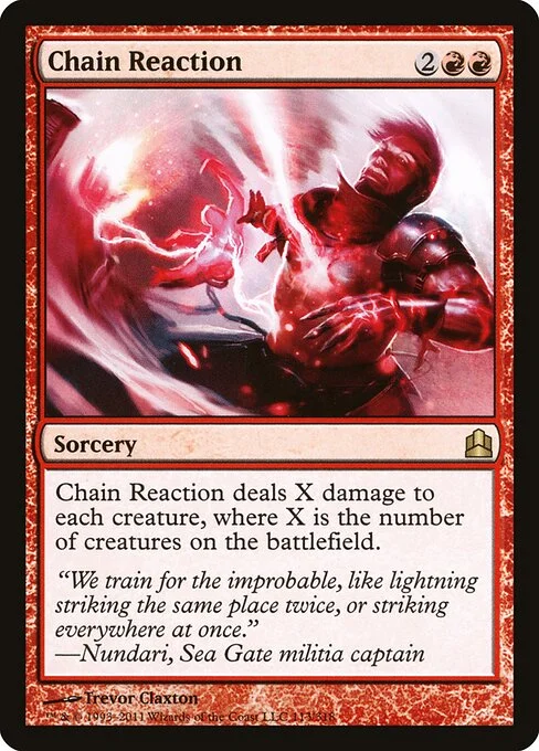 Chain Reaction, carta Magic di tipo Sorcery illustrata da Trevor Claxton