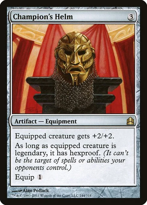 Champion's Helm, carta Magic di tipo Artifact — Equipment illustrata da Alan Pollack