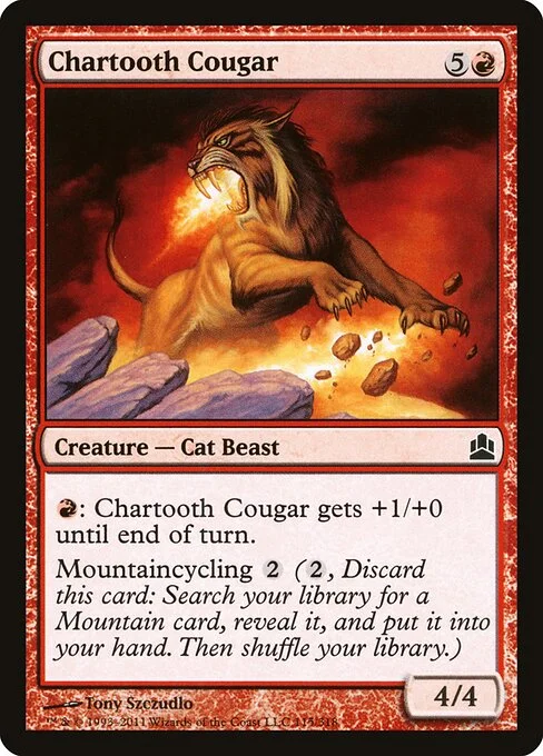 Chartooth Cougar, carta Magic di tipo Creature — Cat Beast illustrata da Tony Szczudlo