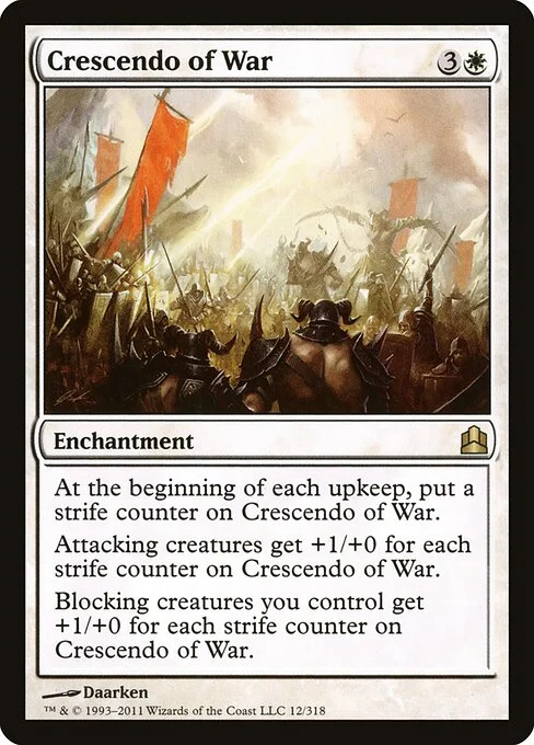 Crescendo of War, carta Magic di tipo Enchantment illustrata da Daarken