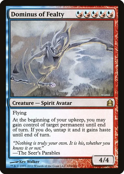 Dominus of Fealty, carta Magic di tipo Creature — Spirit Avatar illustrata da Kev Walker