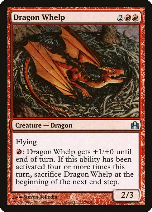 Dragon Whelp, carta Magic di tipo Creature — Dragon illustrata da Steven Belledin