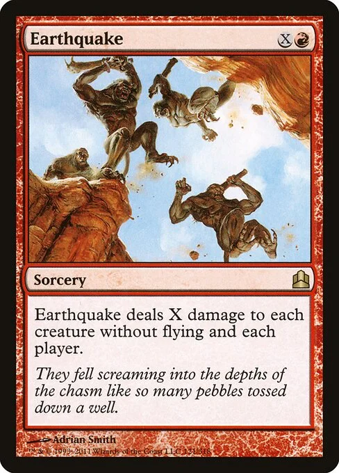 Earthquake, carta Magic di tipo Sorcery illustrata da Adrian Smith
