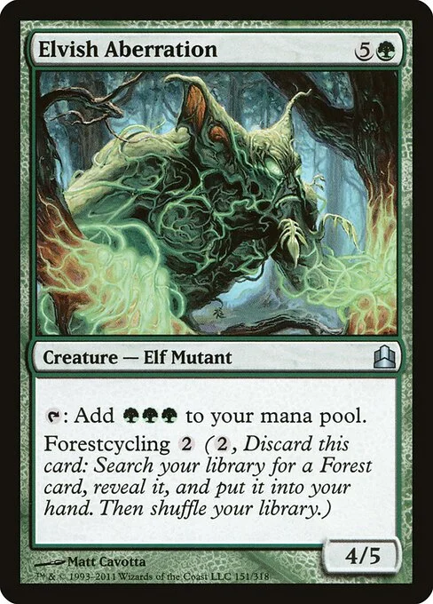 Elvish Aberration, carta Magic di tipo Creature — Elf Mutant illustrata da Matt Cavotta