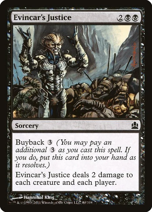 Evincar's Justice, carta Magic di tipo Sorcery illustrata da Hannibal King