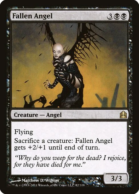 Fallen Angel, carta Magic di tipo Creature — Angel illustrata da Matthew D. Wilson