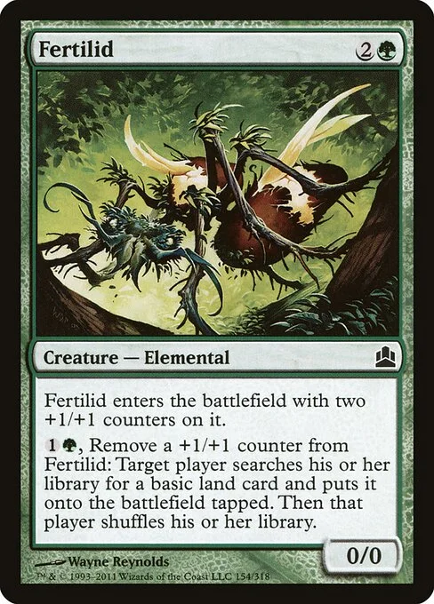 Fertilid, carta Magic di tipo Creature — Elemental illustrata da Wayne Reynolds