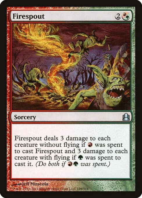 Firespout, carta Magic di tipo Sorcery illustrata da Jeff Miracola