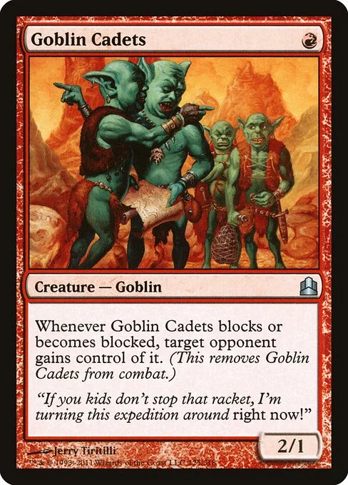 Goblin Cadets, carta Magic di tipo Creature — Goblin illustrata da Jerry Tiritilli