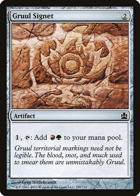 Gruul Signet, carta Magic di tipo Artifact illustrata da Greg Hildebrandt