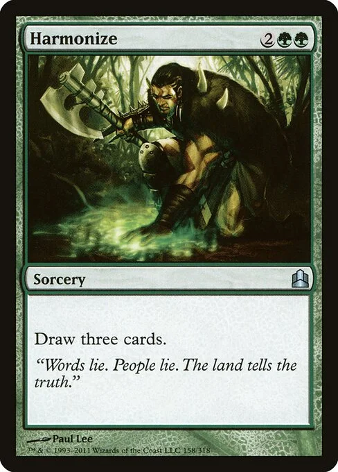 Harmonize, carta Magic di tipo Sorcery illustrata da Paul Lee