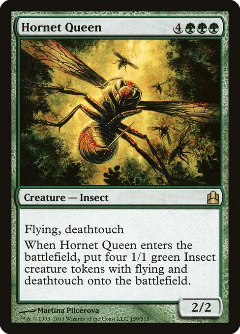 Hornet Queen, carta Magic di tipo Creature — Insect illustrata da Martina Pilcerova