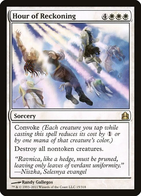 Hour of Reckoning, carta Magic di tipo Sorcery illustrata da Randy Gallegos