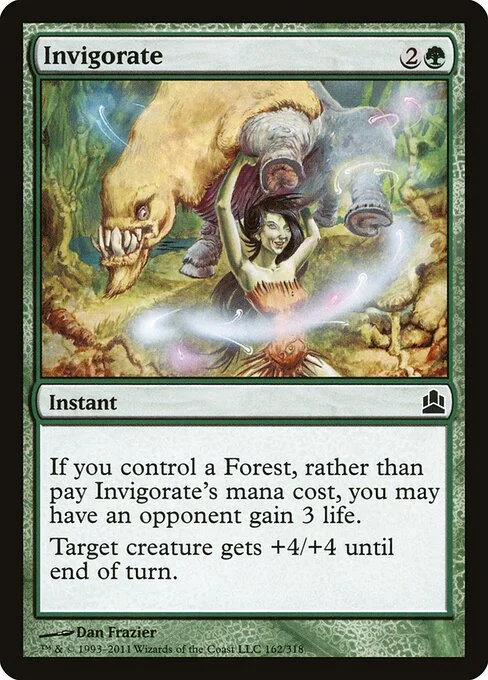 Invigorate, carta Magic di tipo Instant illustrata da Dan Frazier