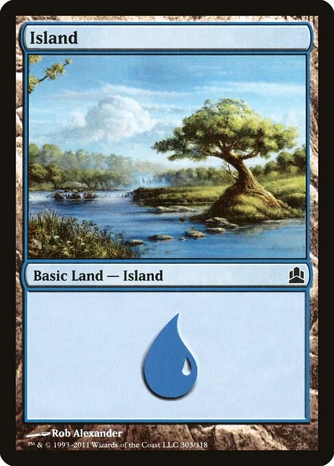 Island, carta Magic di tipo Basic Land — Island illustrata da Rob Alexander