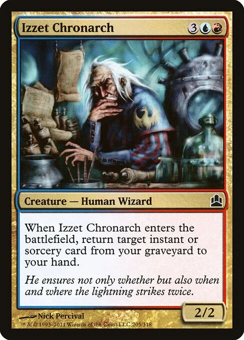 Izzet Chronarch, carta Magic di tipo Creature — Human Wizard illustrata da Nick Percival