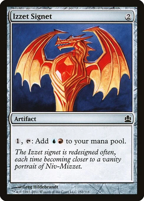 Izzet Signet, carta Magic di tipo Artifact illustrata da Greg Hildebrandt
