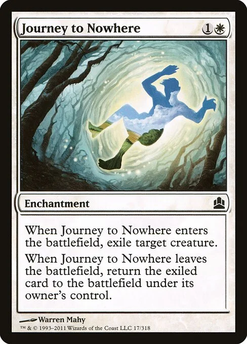 Journey to Nowhere, carta Magic di tipo Enchantment illustrata da Warren Mahy