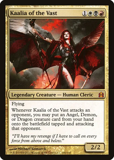 Kaalia of the Vast, carta Magic di tipo Legendary Creature — Human Cleric illustrata da Michael Komarck
