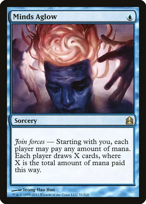Minds Aglow, carta Magic di tipo Sorcery illustrata da Yeong-Hao Han