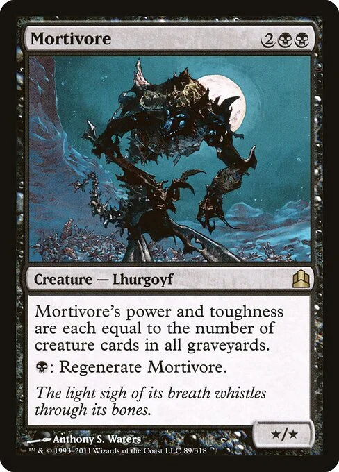 Mortivore, carta Magic di tipo Creature — Lhurgoyf illustrata da Anthony S. Waters