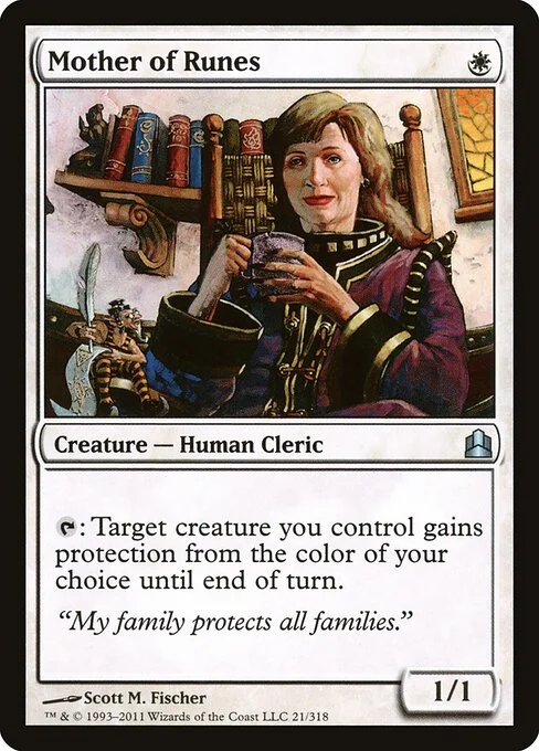 Mother of Runes, carta Magic di tipo Creature — Human Cleric illustrata da Scott M. Fischer
