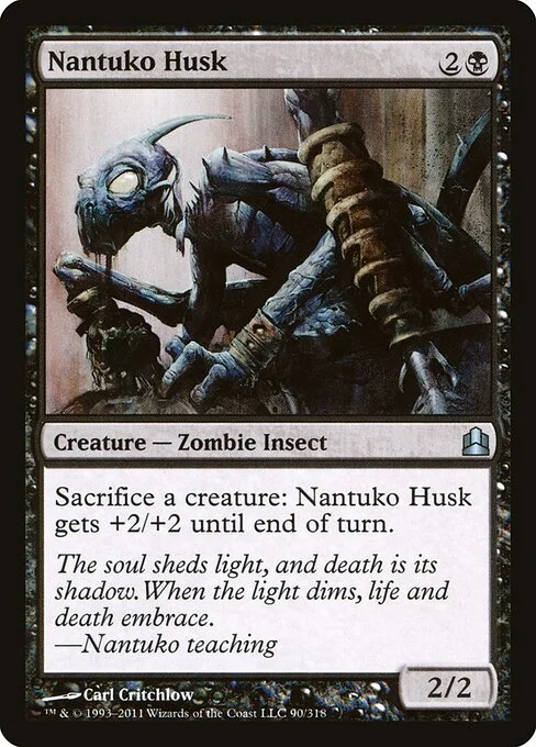 Nantuko Husk, carta Magic di tipo Creature — Zombie Insect illustrata da Carl Critchlow