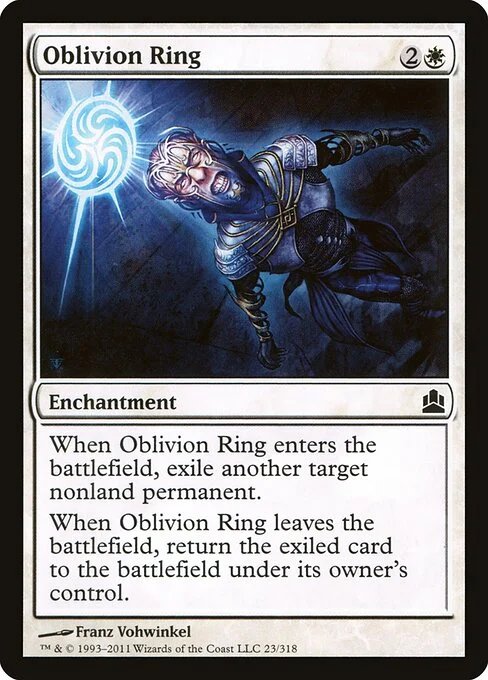 Oblivion Ring, carta Magic di tipo Enchantment illustrata da Franz Vohwinkel