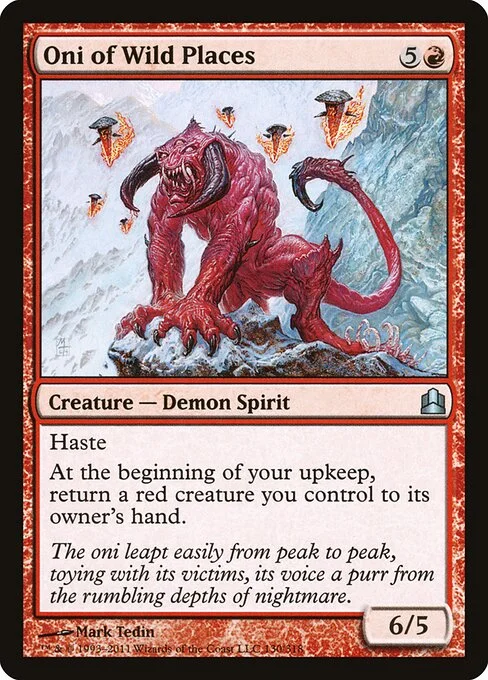 Oni of Wild Places, carta Magic di tipo Creature — Demon Spirit illustrata da Mark Tedin