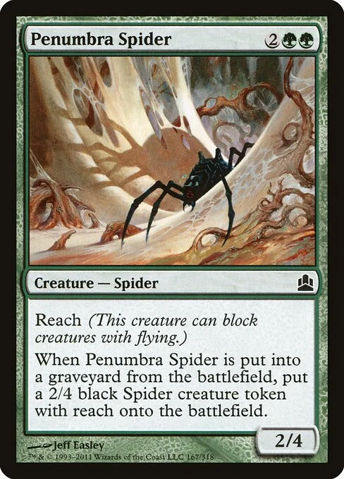 Penumbra Spider, carta Magic di tipo Creature — Spider illustrata da Jeff Easley