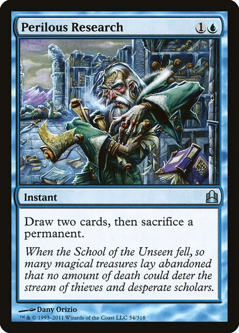 Perilous Research, carta Magic di tipo Instant illustrata da Dany Orizio