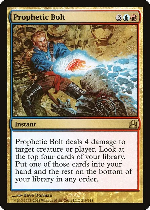 Prophetic Bolt, carta Magic di tipo Instant illustrata da Dave Dorman