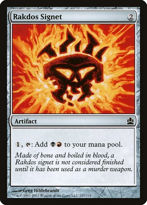 Rakdos Signet, carta Magic di tipo Artifact illustrata da Greg Hildebrandt