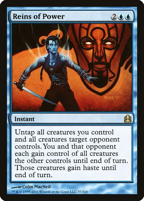 Reins of Power, carta Magic di tipo Instant illustrata da Colin MacNeil