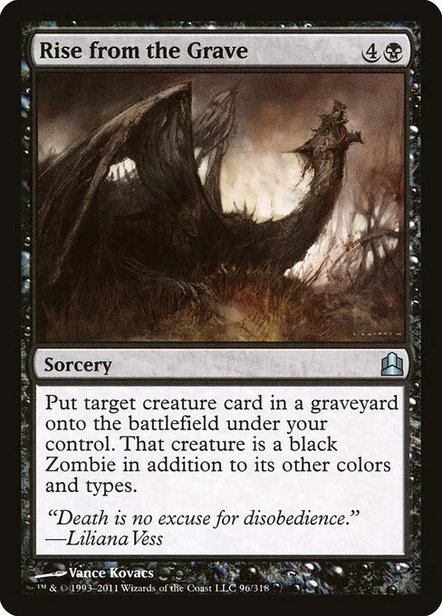 Rise from the Grave, carta Magic di tipo Sorcery illustrata da Vance Kovacs