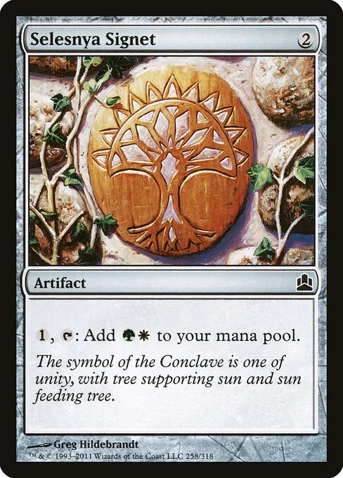 Selesnya Signet, carta Magic di tipo Artifact illustrata da Greg Hildebrandt