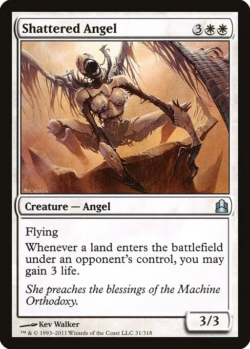 Shattered Angel, carta Magic di tipo Creature — Phyrexian Angel illustrata da Kev Walker