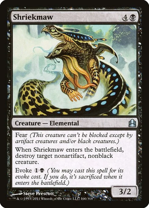Shriekmaw, carta Magic di tipo Creature — Elemental illustrata da Steve Prescott