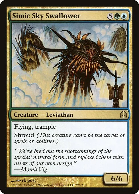 Simic Sky Swallower, carta Magic di tipo Creature — Leviathan illustrata da rk post
